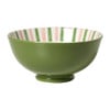 Schaaltje bloem streep klein - groen - ø12.1x5.8 cm