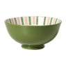 Schaaltje bloem streep klein - groen - ø12.1x5.8 cm
