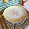 Dinerbord luna - beige/roze/geel - ø25x3 cm