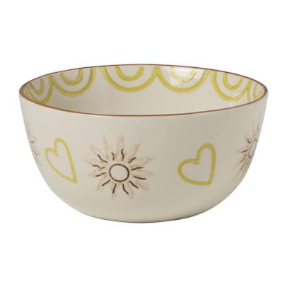 Schaaltje luna groot - beige/roze/geel - ø13.8x6.5 cm