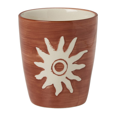 Cup luna - beige/rood - 200 ml
