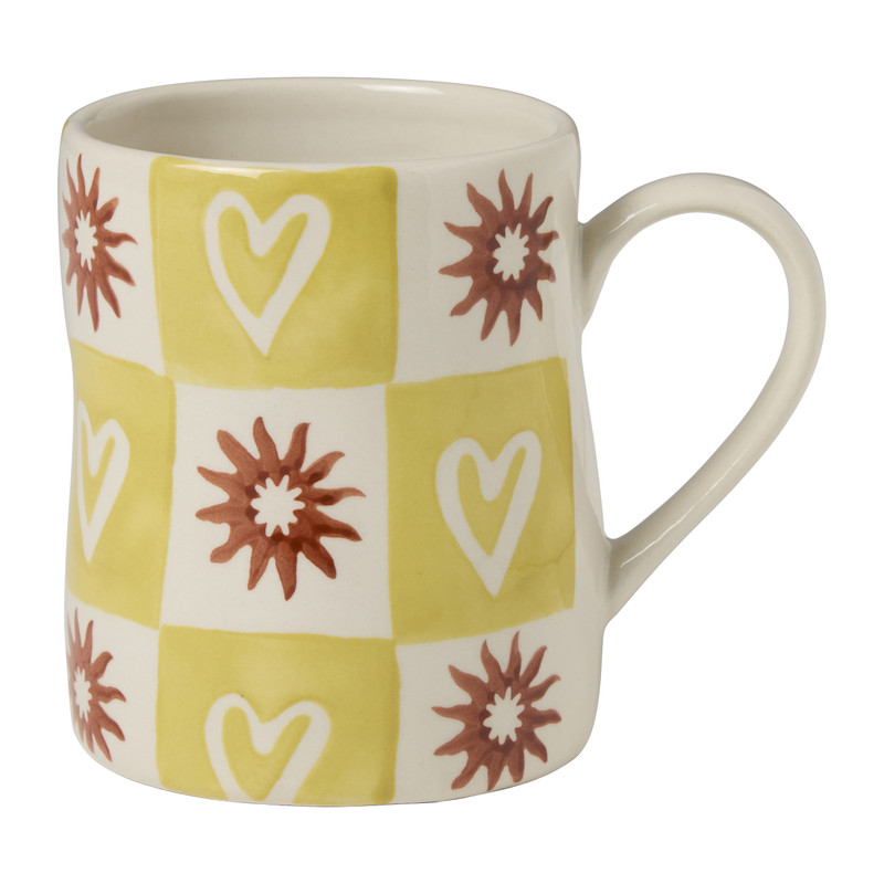 Mok luna - beige/roze/geel -