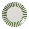 Ontbijtbord streep - groen/wit - ø20.5x2 cm