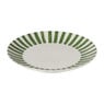 Ontbijtbord streep - groen/wit - ø20.5x2 cm