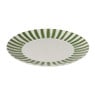 Dinerbord streep - groen/wit - ø26.5x2 cm