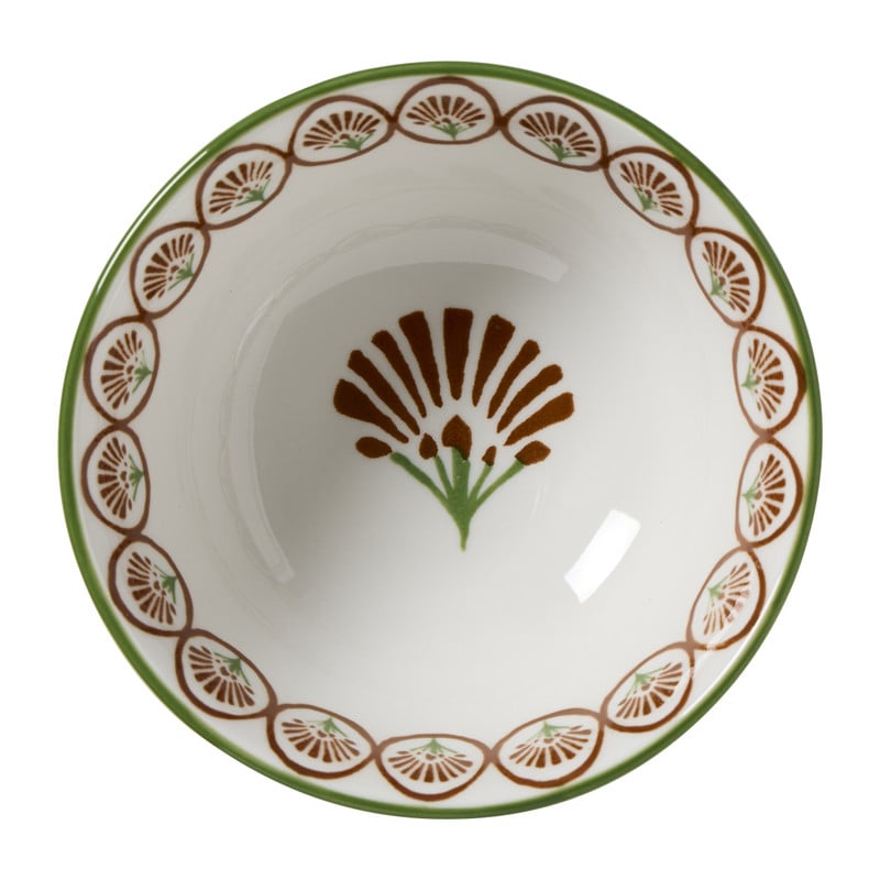 Schaaltje print - groen/bruin - ø11.5x5.6 cm