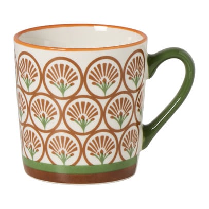 Mok print - groen/bruin - 240 ml