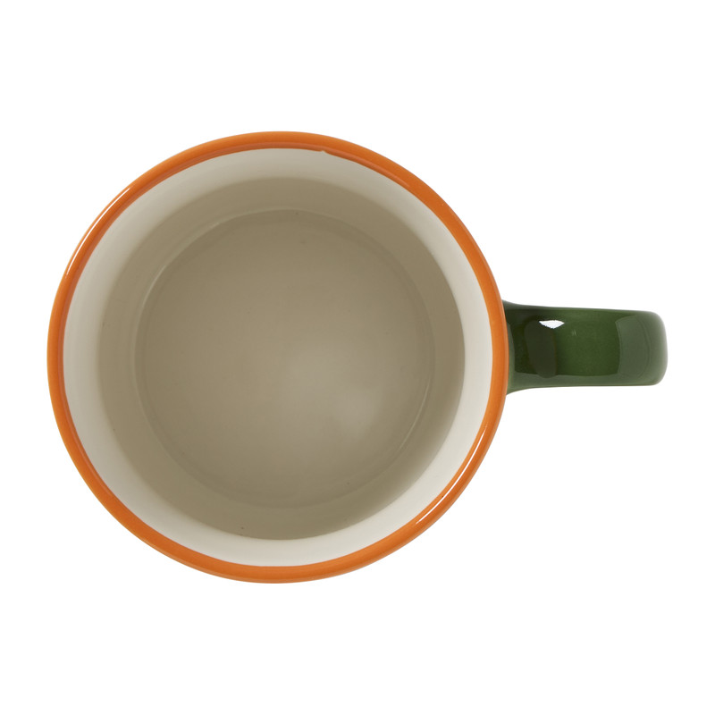 Mok print - groen/bruin - 240 ml