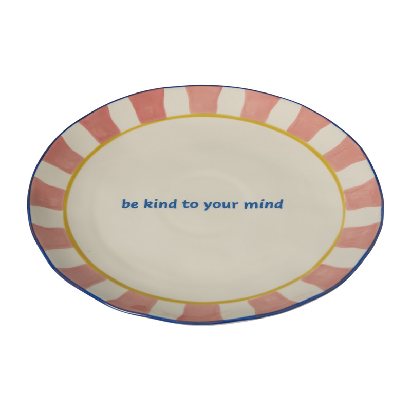 Dinerbord - roze - ø25.5x3.5 cm - Happy at Home by Sanny