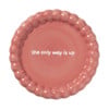 Mini plateau golvende rand - roze - ø13.8x1.5 cm - Happy at Home by Sanny