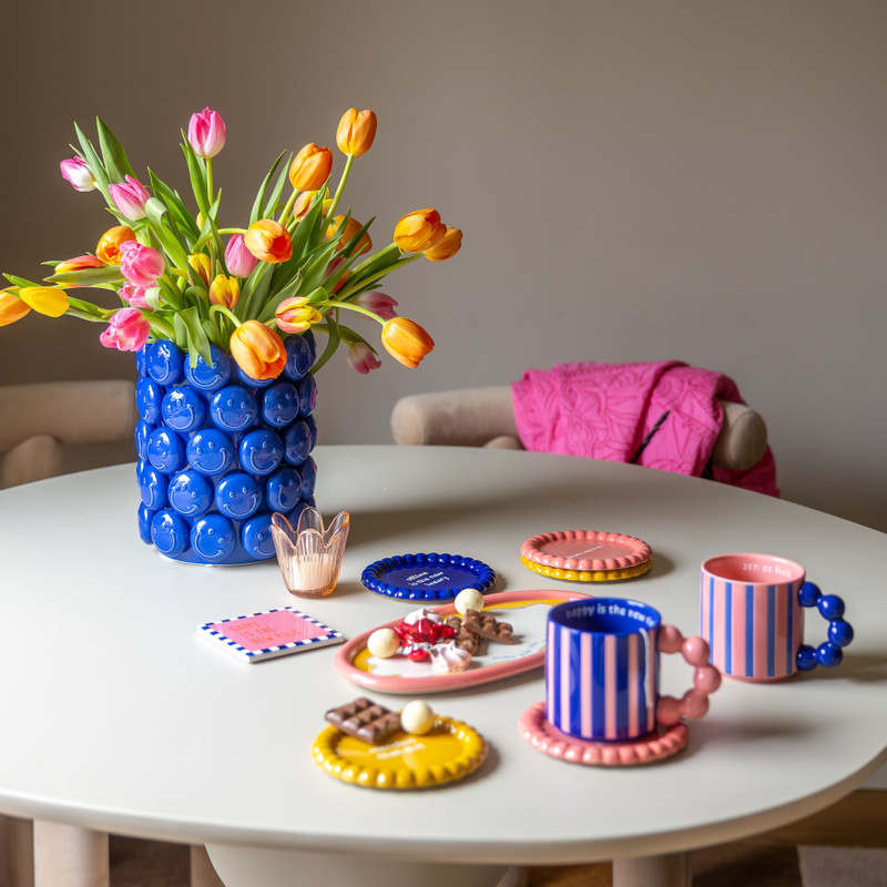 Plateau ovaal - multikleur - 1.8x16.3x30.5 cm - Happy at Home by Sanny