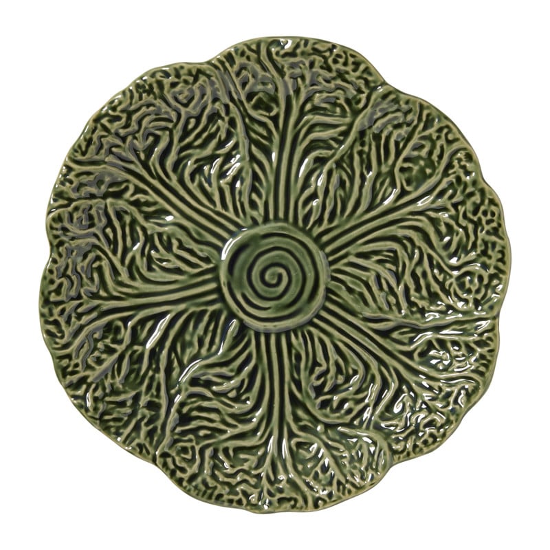 Bordje koolblad - groen - ø22x2.5 cm