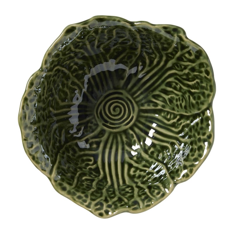 Schaaltje koolblad - groen - ø14x6.2 cm