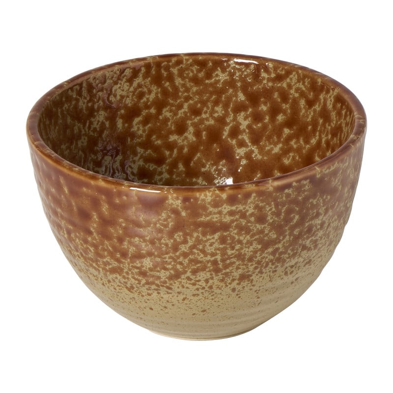 Schaaltje gevlekt klein - bruin - ø11.2x7.1 cm