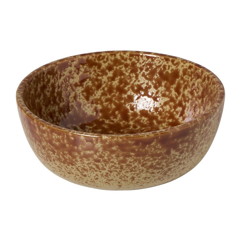 Schaaltje gevlekt groot - bruin - ø15.4x6.1 cm