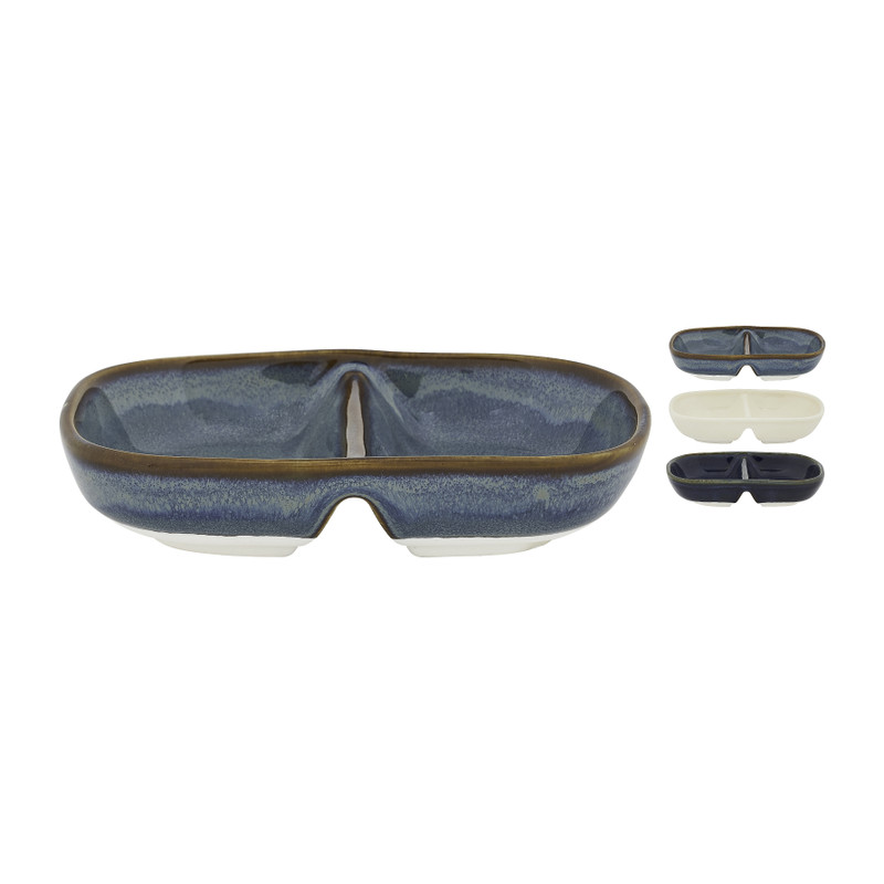 Tapas schaal - diverse kleuren - 10x6.5 cm 