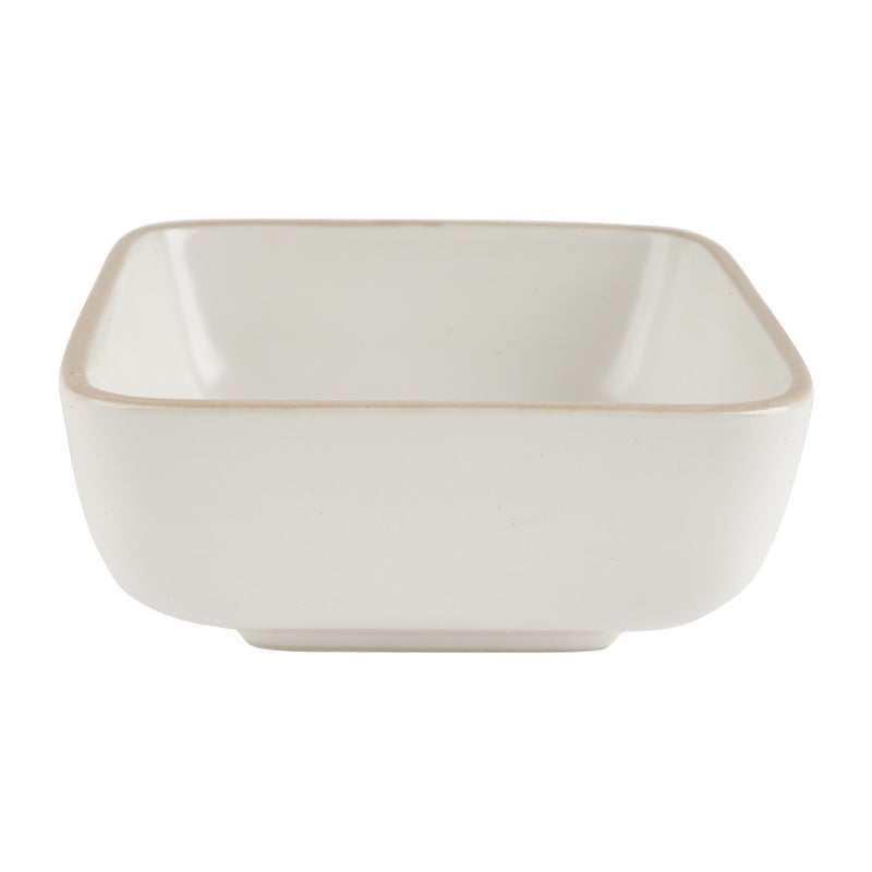 Tapas schaaltje met bruine rand - 10x10 cm