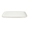 Tapas bord met bruine rand - 29.5x21 cm 