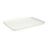 Tapas bord met bruine rand - 29.5x21 cm 