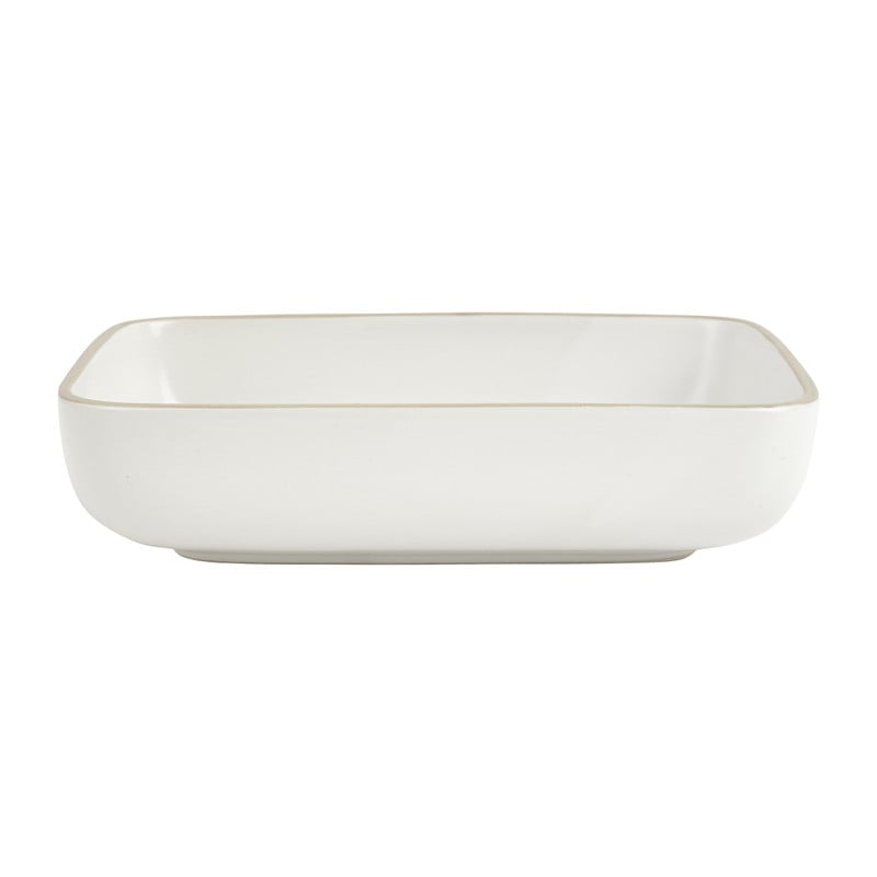 Tapas schaaltje met bruine rand - 20.5x14.5 cm