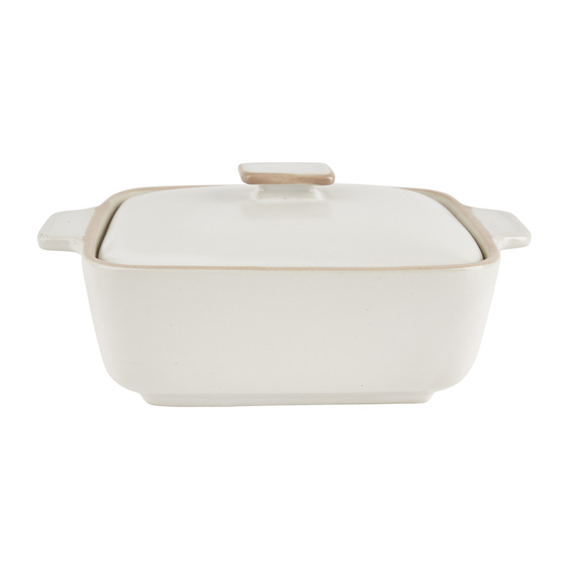 Tapas pannetje met bruine rand - 14x9 cm