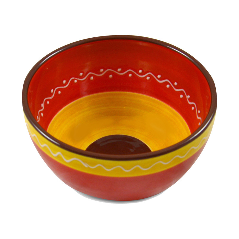 Kom solO - rood/geel - ø13 cm