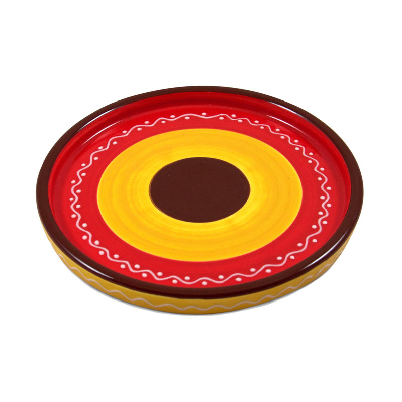 Bord solO - rood/geel - ø18 cm 