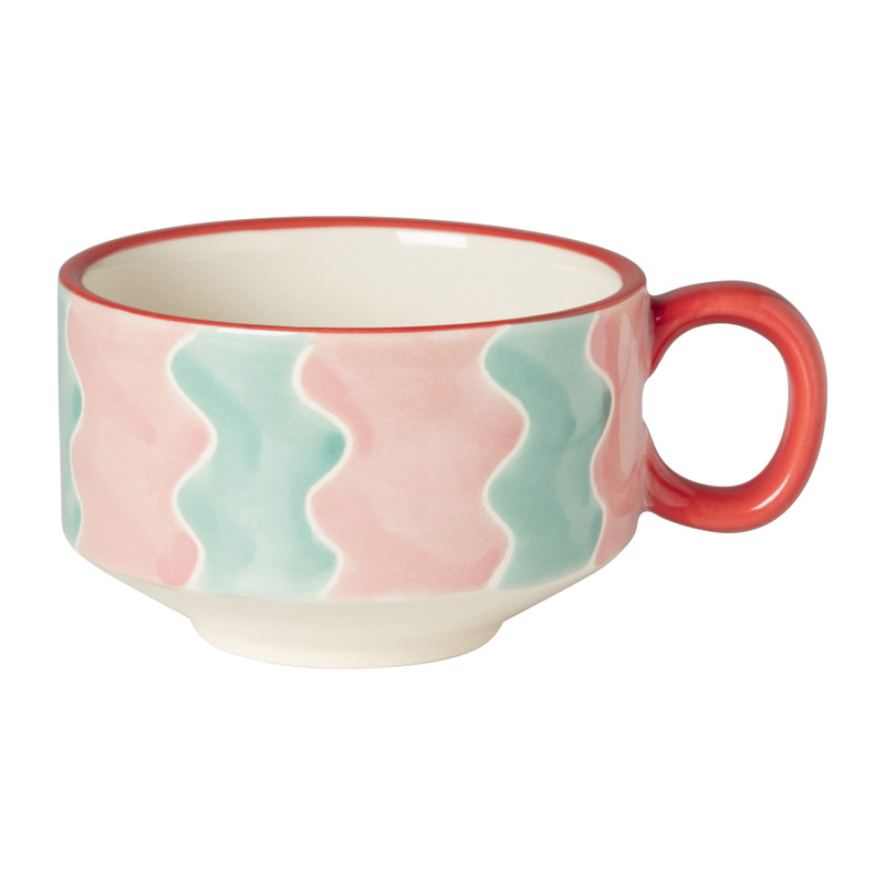 Mok artist - blauw/roze - 175 ml