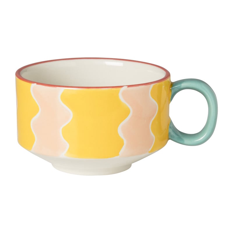 Mok artist - geel/roze - 175 ml