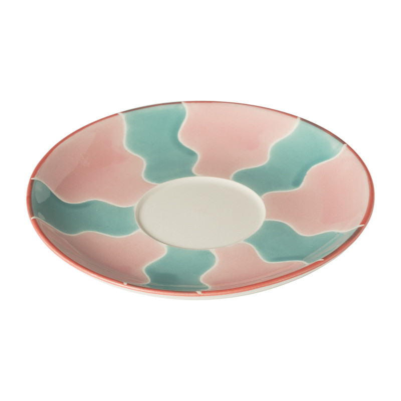 Schotel artist - blauw/roze - ø14x2 cm