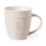 Mok met gouden tekst - lichtroze - 380 ml