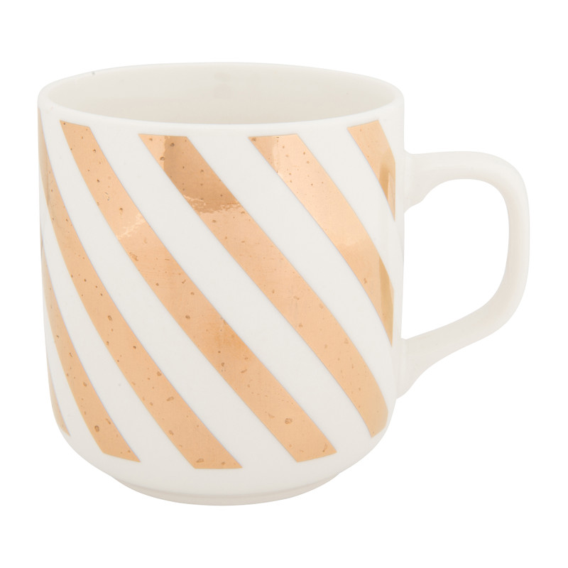 Mok grafisch - 30 cl - wit/goud - diverse varianten