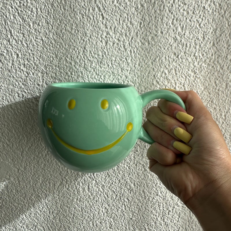 Smiley mok - groen - 150 ml