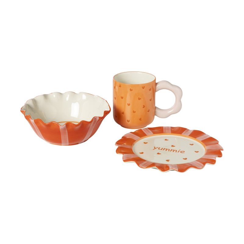 Mok yummie - oranje/roze - 300 ml