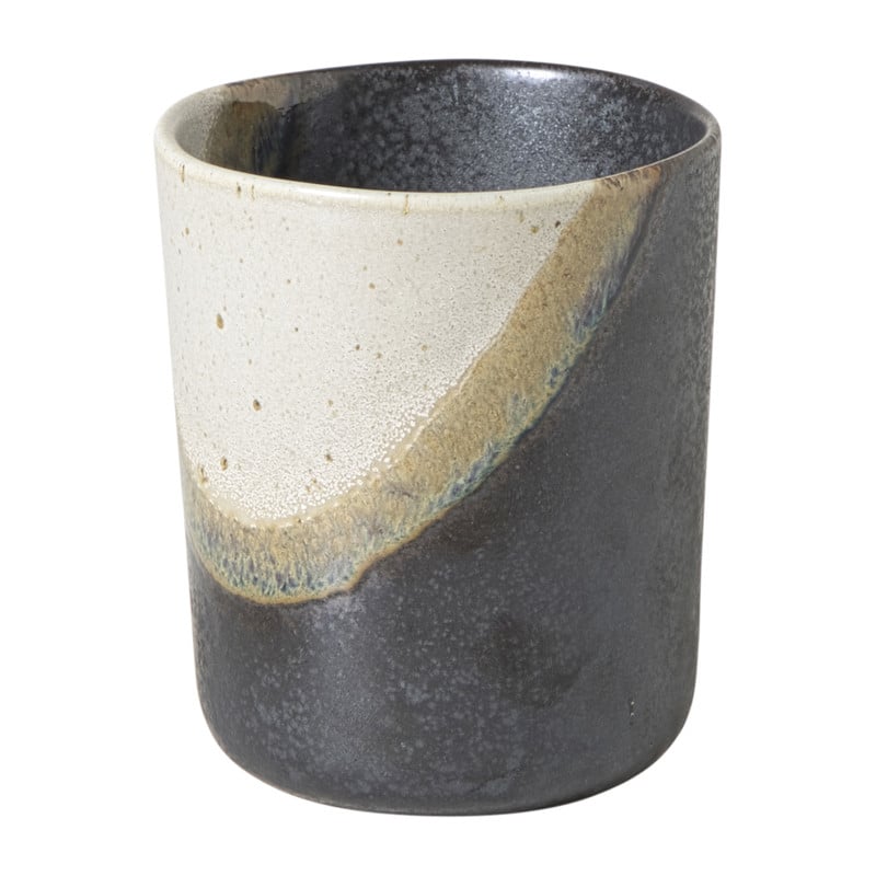 Mok cortado groot - beige/zwart - 350 ml