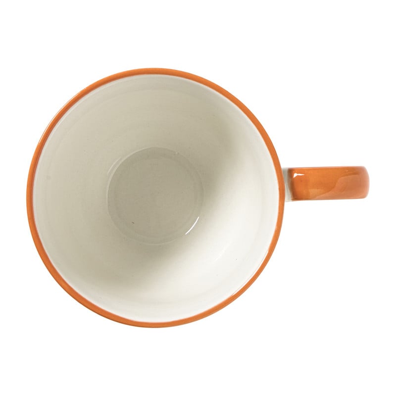 Mok bloemen - blauw/geel - 350 ml