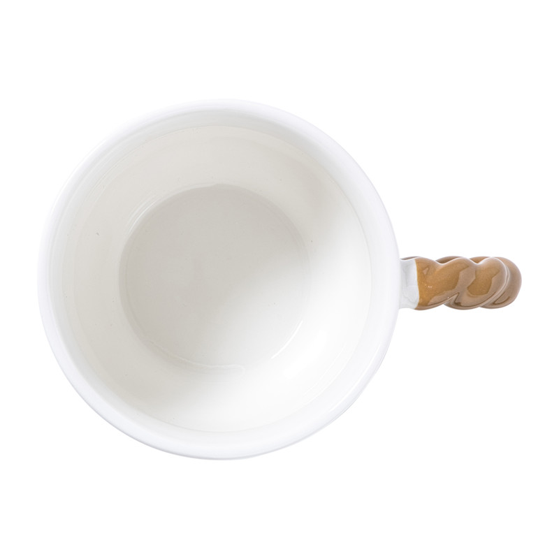 Mok teckels - wit/bruin - 280 ml