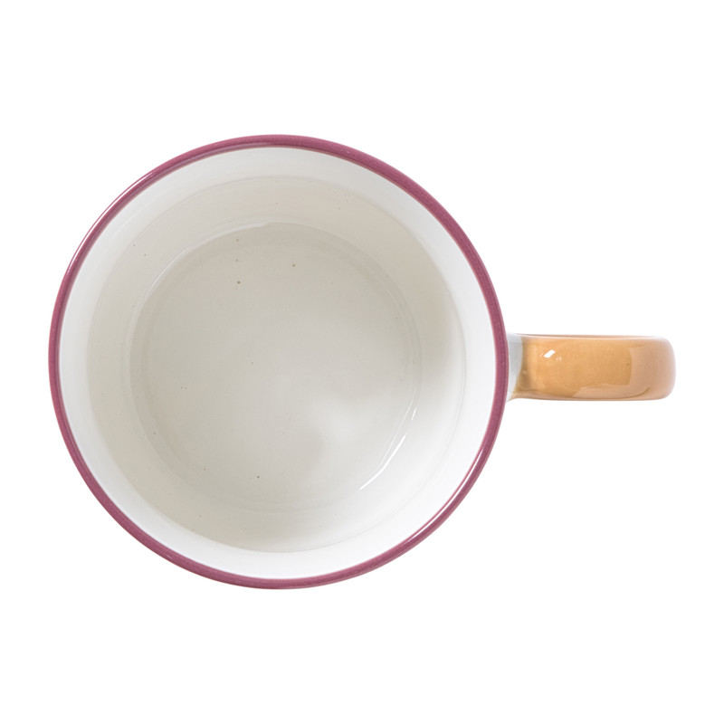 Mok teckels streep - roze - 400 ml