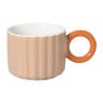 Mok ribbel - bruin/oranje - 200 ml
