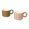 Mok ribbel - bruin/oranje - 200 ml