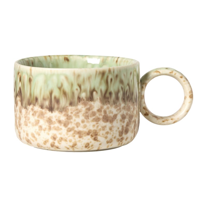 Xenos Mok gevlekt - blauw/bruin - 280 ml