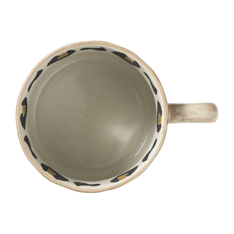 Mok groot animal - beige - 500 ml