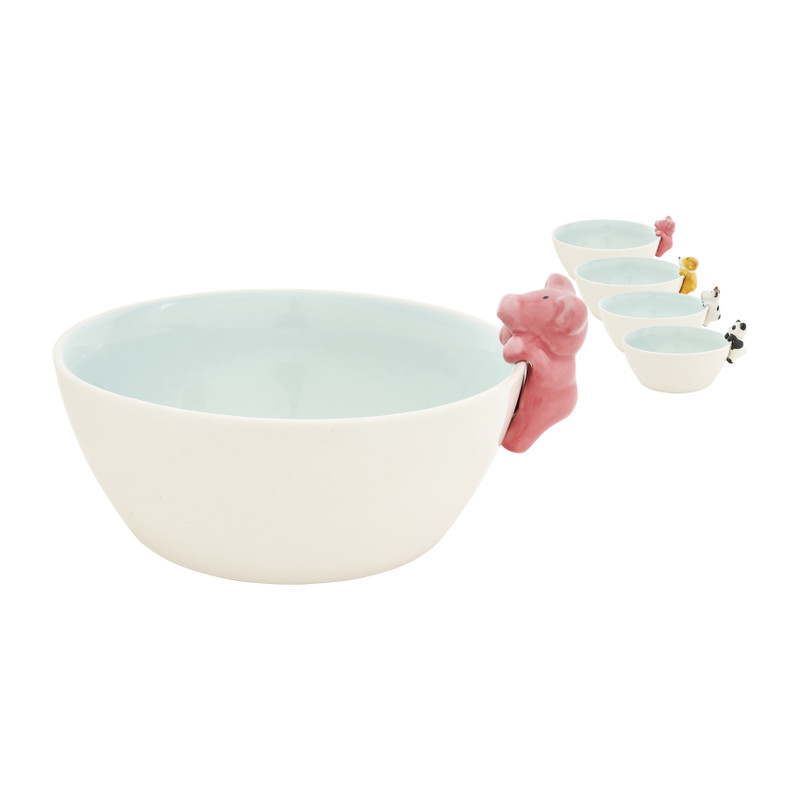 Schaal dieren op rand - diverse varianten - ø14.5 cm 