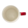 Mok kersthond streep - wit - 400 ml