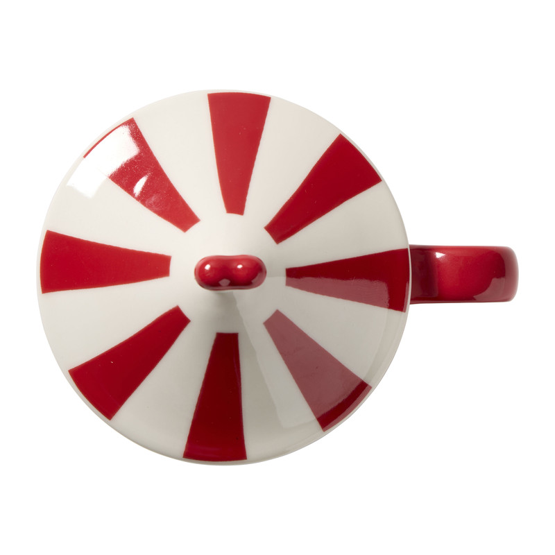 Kerstmok carrousel - wit - 9.5x13x8.8 cm