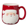 Kerstmok kerstman - wit - 9.8x10.7 cm
