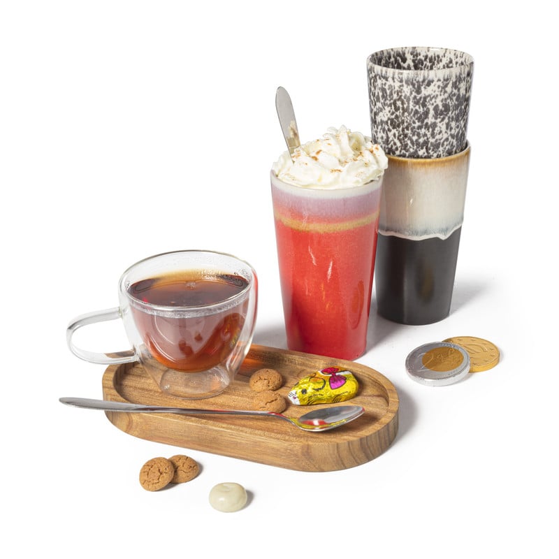 Macchiato mok Roots - zwart/wit - 275 ml