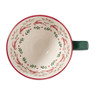 Mok op voet kerst - wit - 14.4x11.3x7.6 cm