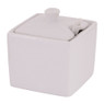 Suikerpot met lepel - wit
