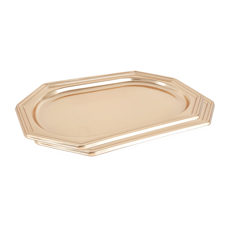 Serveelschaal goud - 45x30 cm - set van 2 